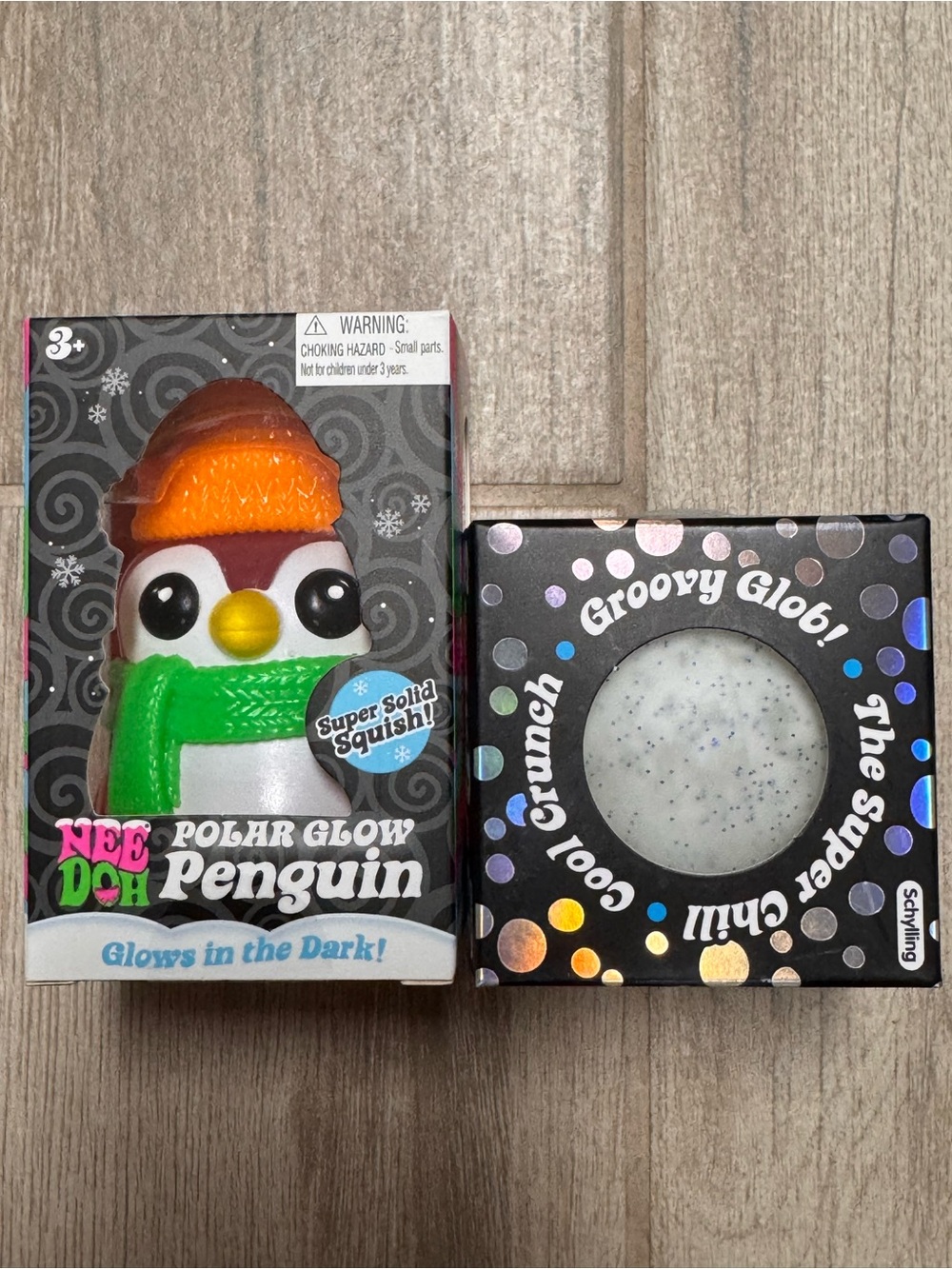 NeeDoh Polar Glow Penguin & Snow Ball Crunch ❄️ 🐧 ❄️